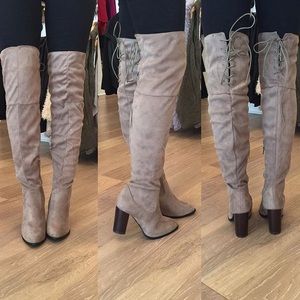 Taupe knee highs